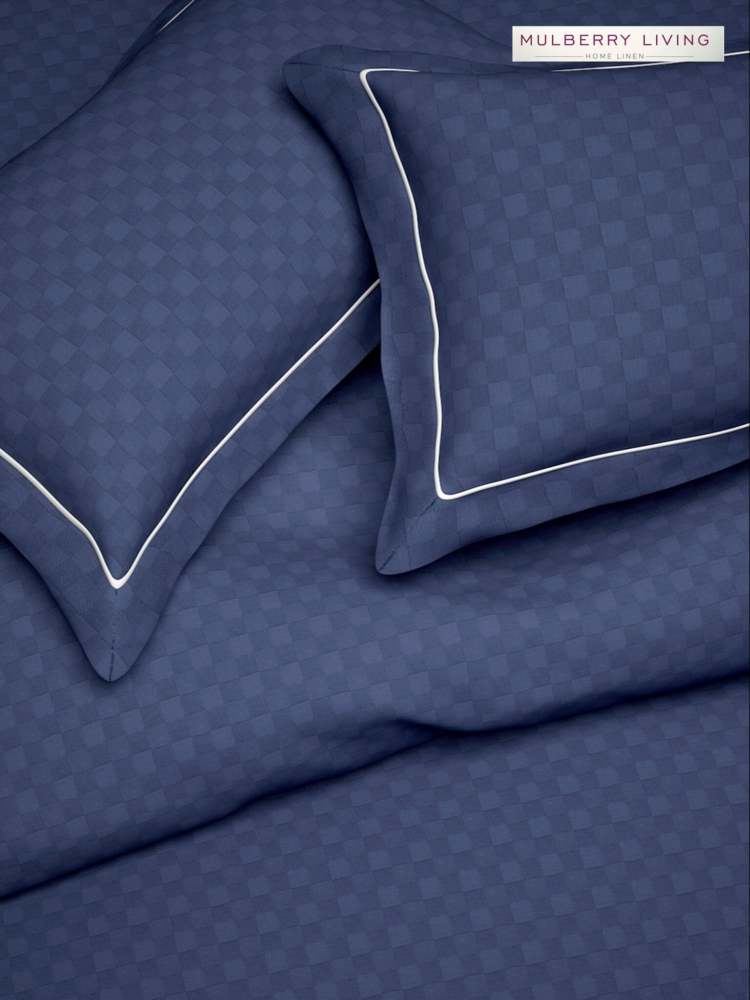 Urban Grid Pillow Covers (Set of 2) - 100% Cotton, 300TC, Ultra-Soft & Breathable