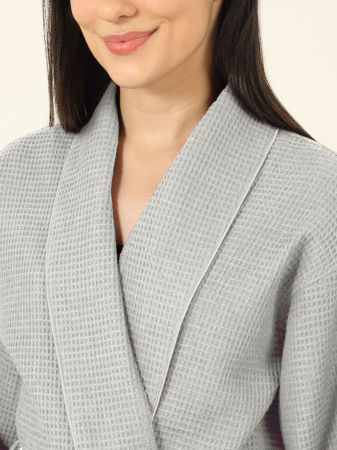 Waffle Luxe Cotton Bath Robe – 250 GSM Ultra Soft & Quick Dry, Unisex Free Size