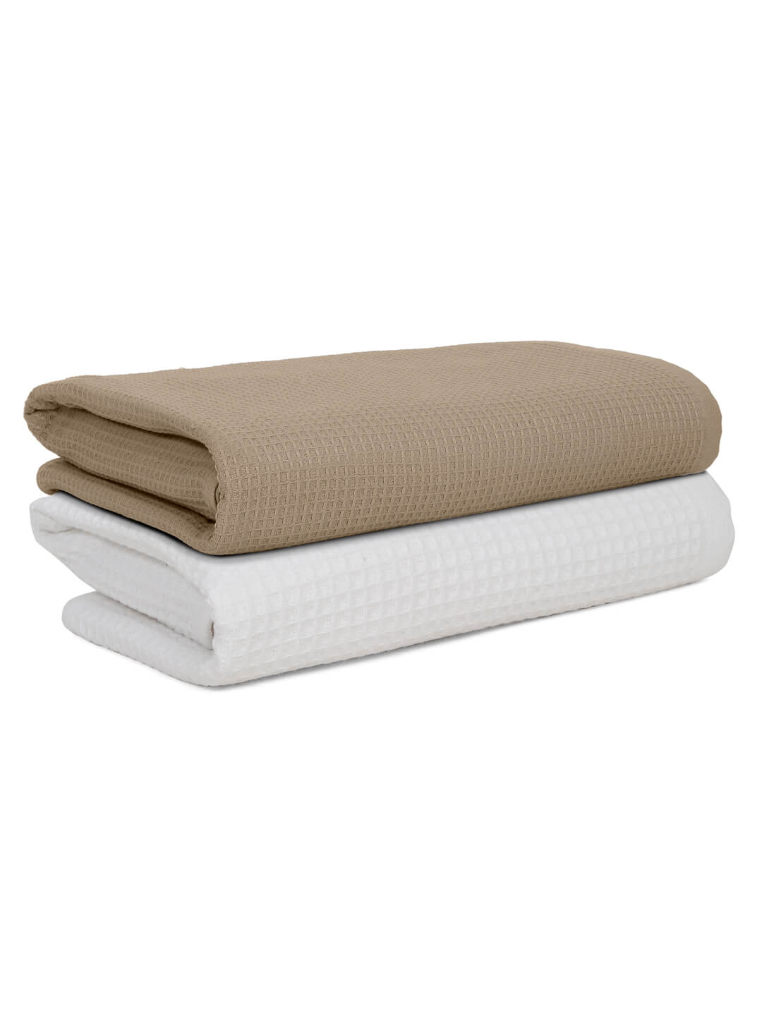 Waffle Comfort Bath Towels (Set of 2) - Soft, Quick Dry, 450 GSM