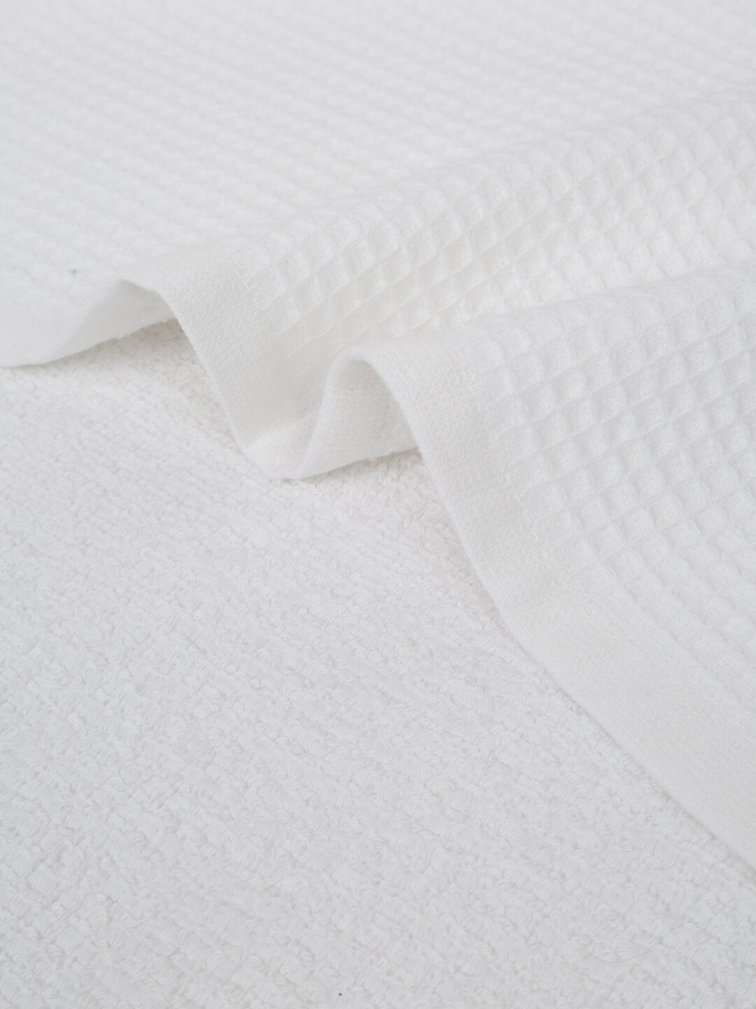 Waffle Comfort Bath Towels (Set of 2) - Soft, Quick Dry, 450 GSM