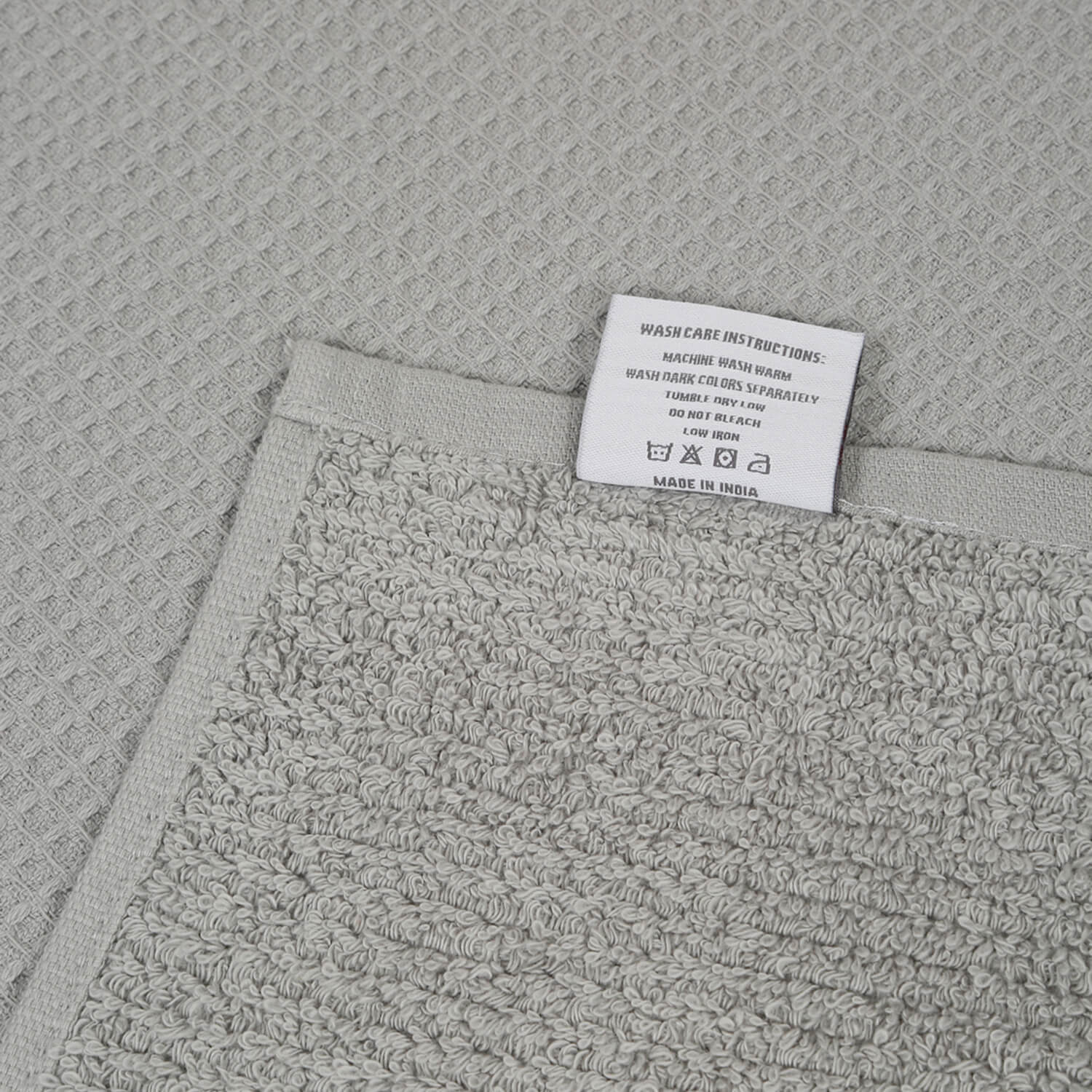 Waffle Comfort Bath Towels (Set of 2) - Soft, Quick Dry, 450 GSM