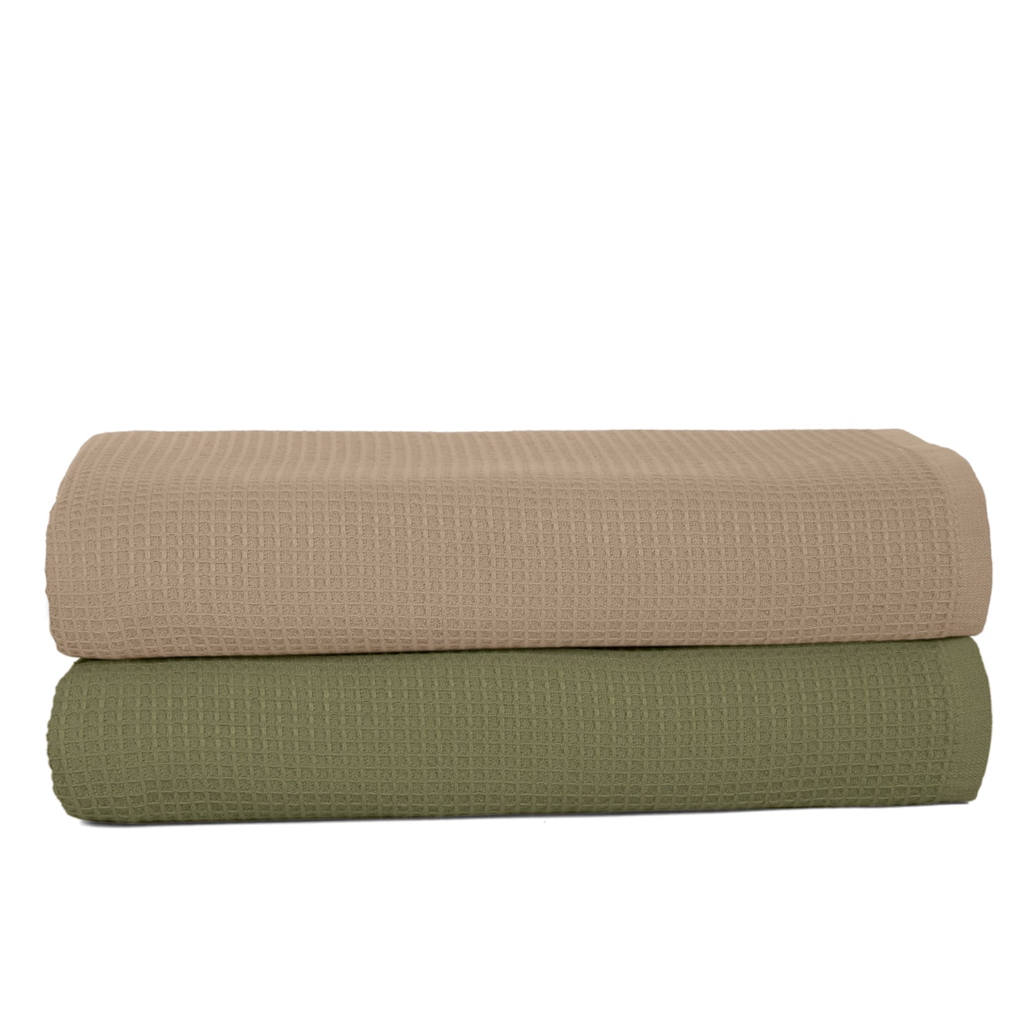 Waffle Comfort Bath Towels (Set of 2) - Soft, Quick Dry, 450 GSM