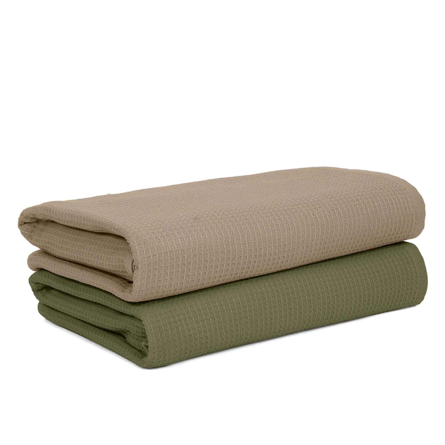 Waffle Comfort Bath Towels (Set of 2) - Soft, Quick Dry, 450 GSM