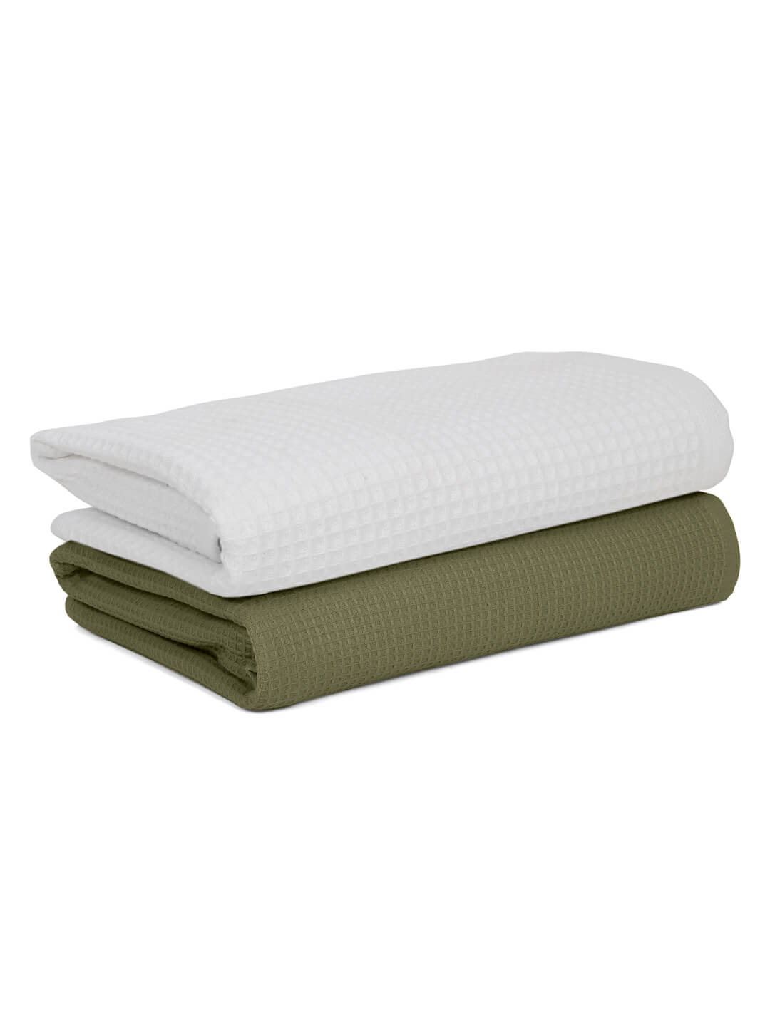 Waffle Comfort Bath Towels (Set of 2) - Soft, Quick Dry, 450 GSM