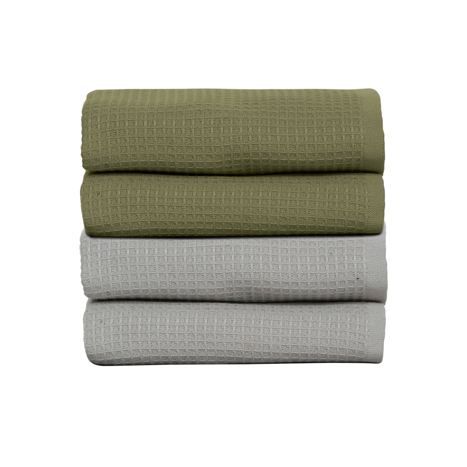 Waffle Comfort Hand Towels (Set of 4) - Soft, Quick Dry, 450 GSM