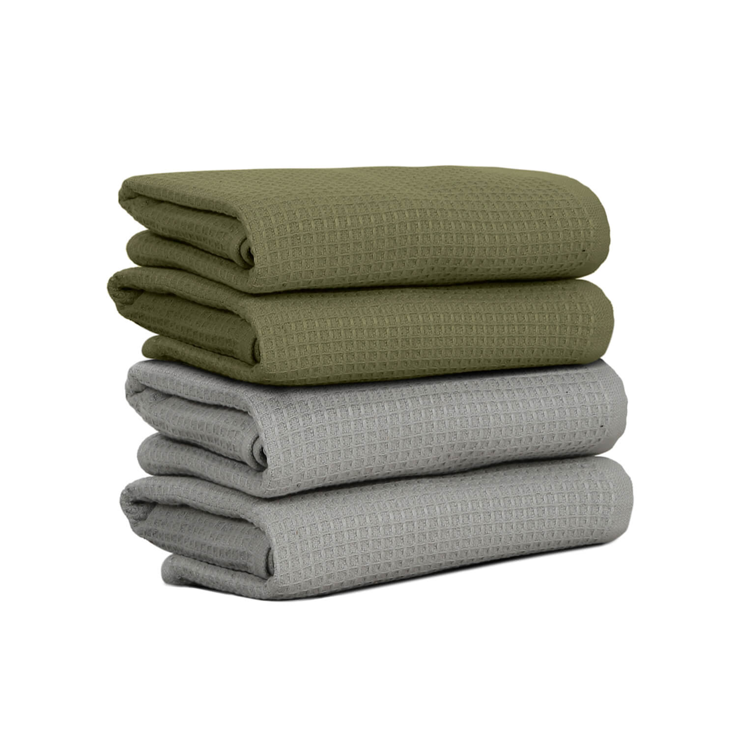 Waffle Comfort Hand Towels (Set of 4) - Soft, Quick Dry, 450 GSM