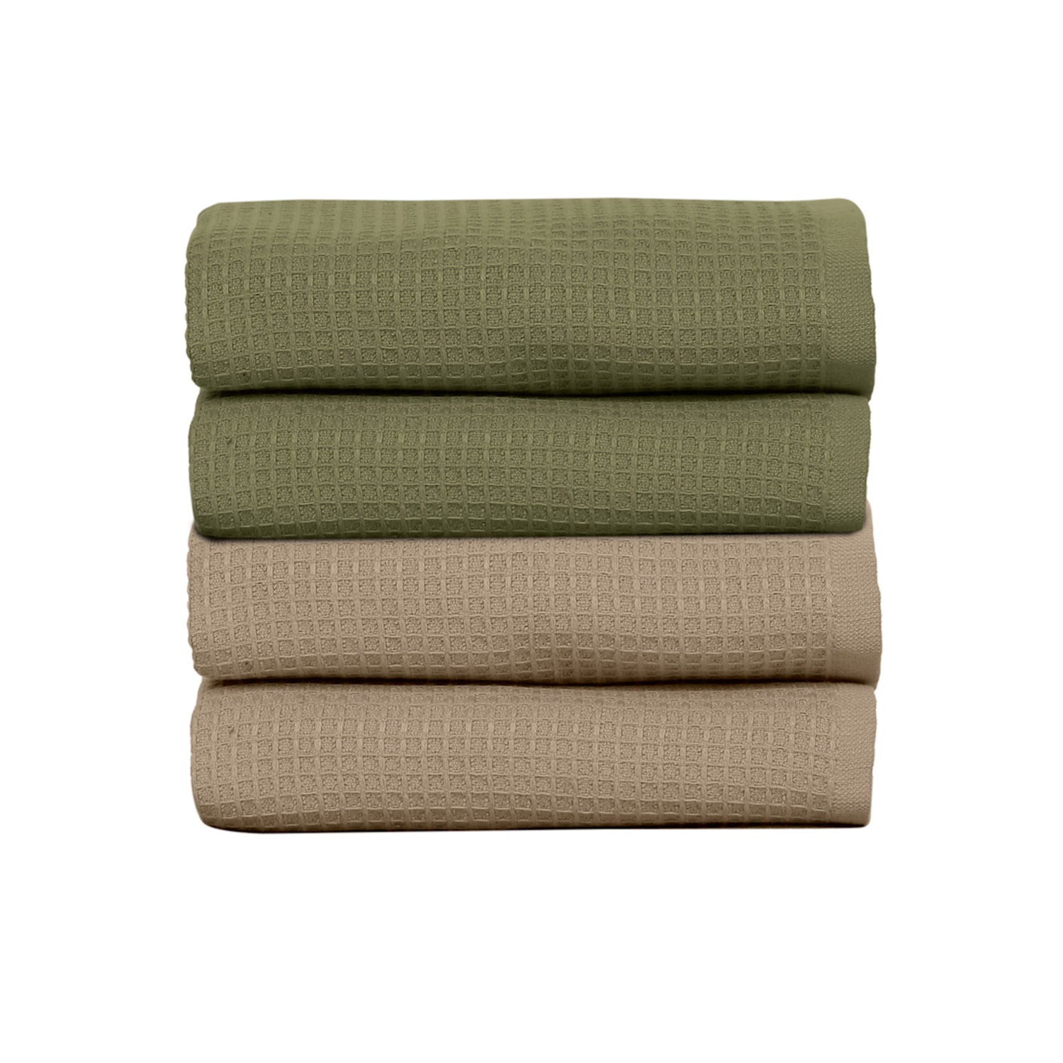 Waffle Comfort Hand Towels (Set of 4) - Soft, Quick Dry, 450 GSM