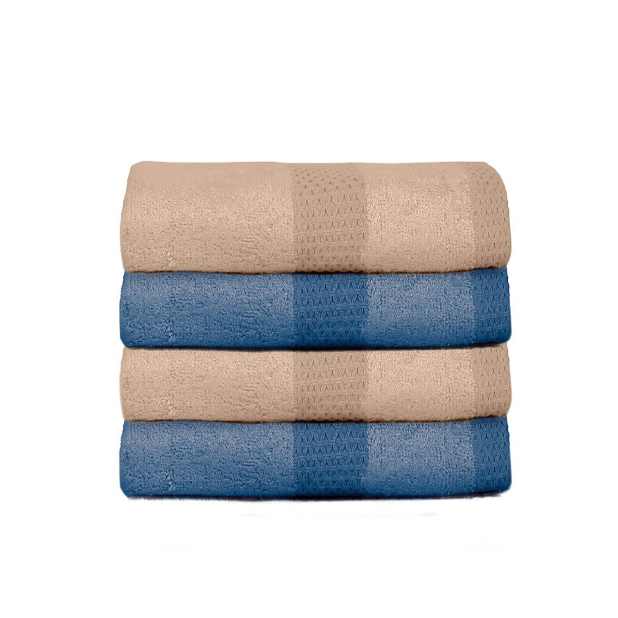 Bamboo Bliss Hand Towels - Set of 4, Ultra Soft, Lightweight, 525 GSM