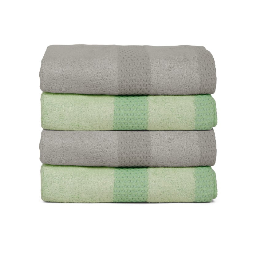 Bamboo Bliss Hand Towels - Set of 4, Ultra Soft, Lightweight, 525 GSM