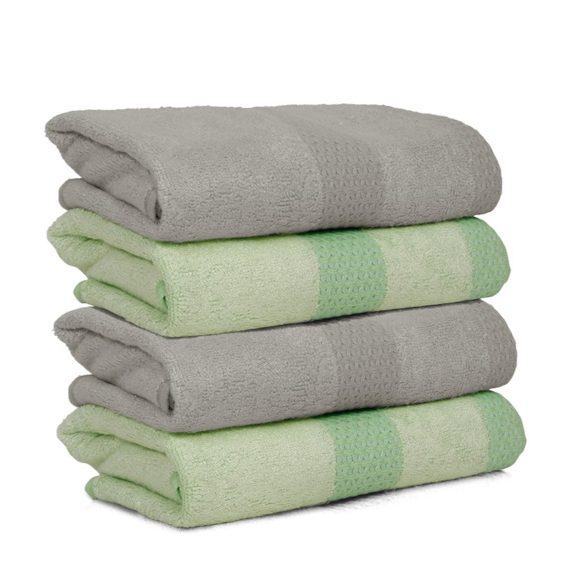 Bamboo Bliss Hand Towels - Set of 4, Ultra Soft, Lightweight, 525 GSM