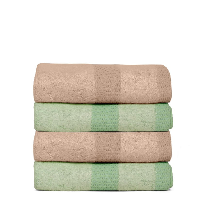 Bamboo Bliss Hand Towels - Set of 4, Ultra Soft, Lightweight, 525 GSM