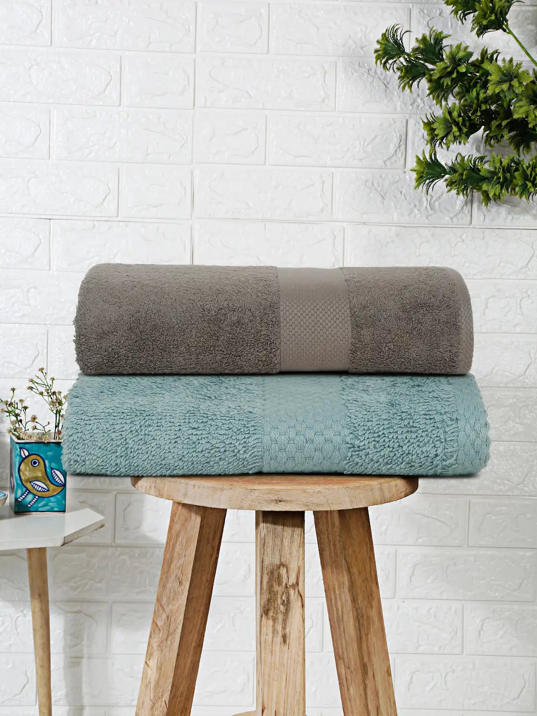Terry Luxe Bath Towels (Set of 2) - Ultra Soft, Lightweight, 550 GSM
