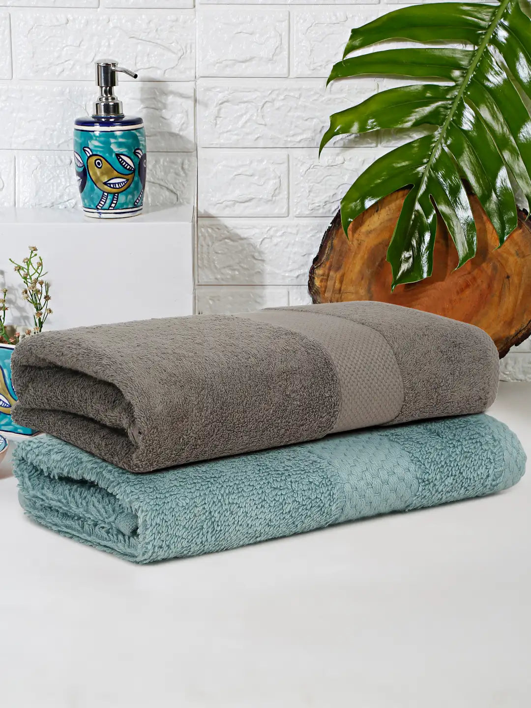 Terry Luxe Bath Towels (Set of 2) - Ultra Soft, Lightweight, 550 GSM