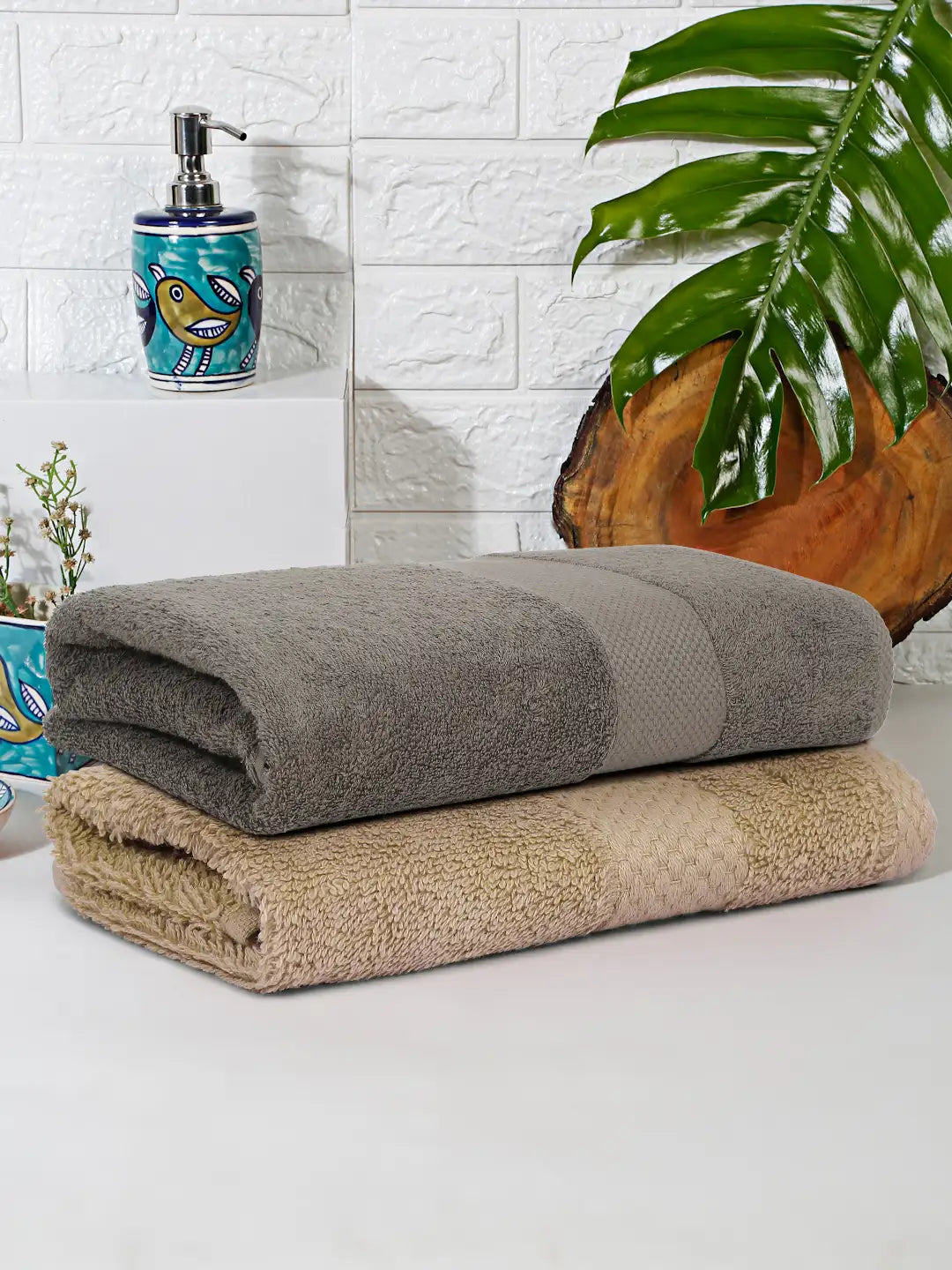 Terry Luxe Bath Towels (Set of 2) - Ultra Soft, Lightweight, 550 GSM