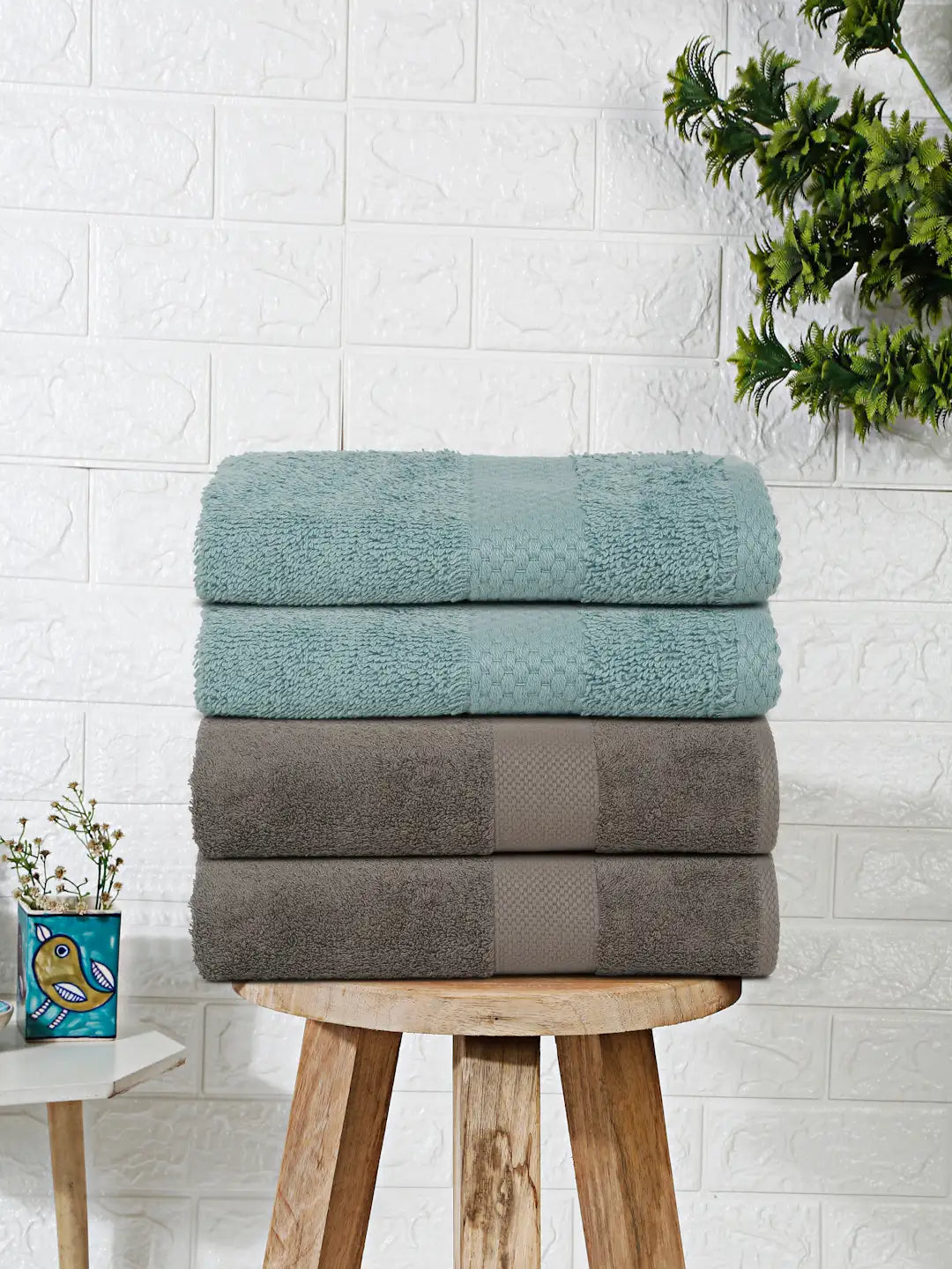 Terry Luxe Hand Towels (Set of 4) - Ultra Soft, Lightweight, 550 GSM