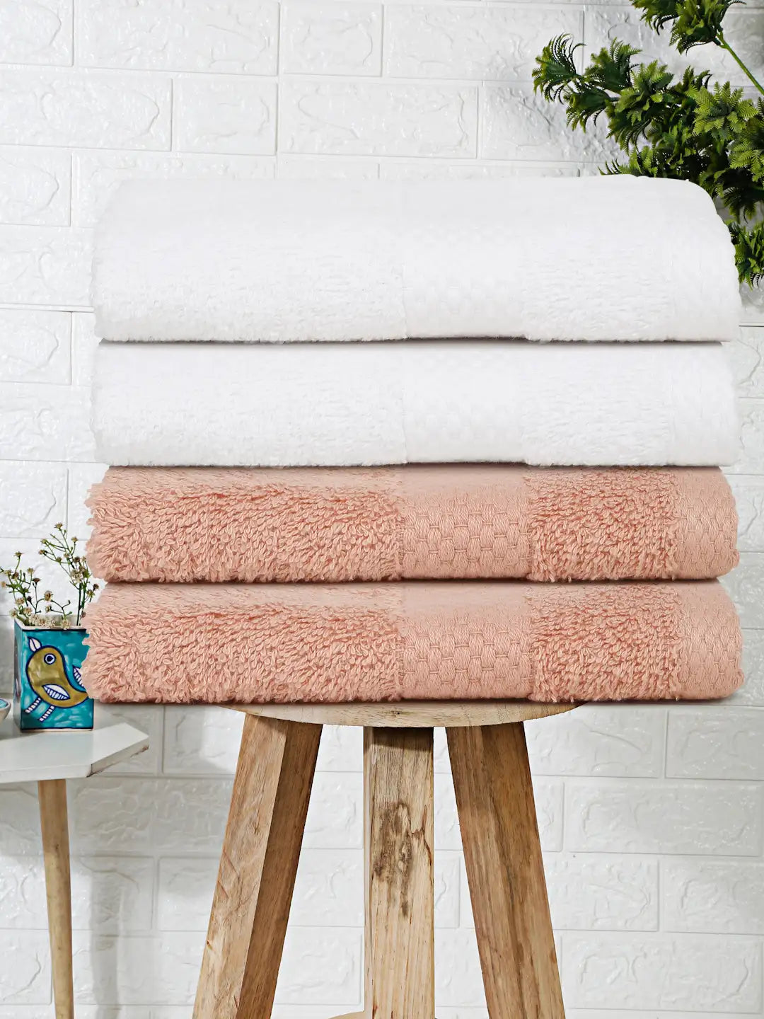 Terry Luxe Hand Towels (Set of 4) - Ultra Soft, Lightweight, 550 GSM