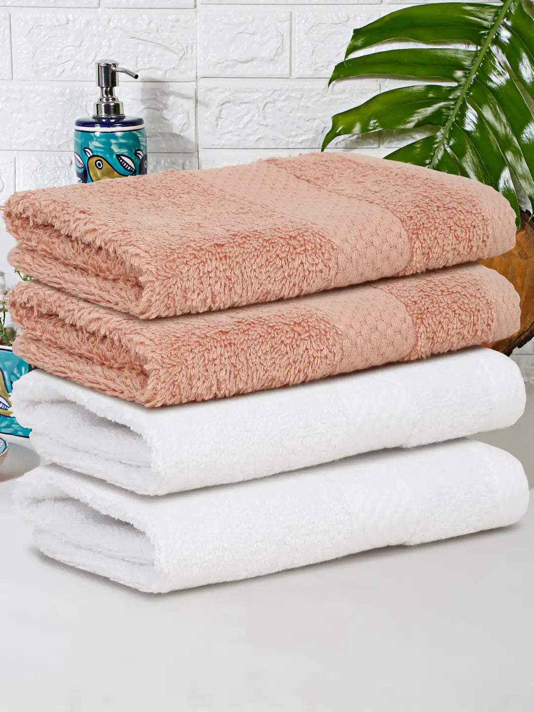 Terry Luxe Hand Towels (Set of 4) - Ultra Soft, Lightweight, 550 GSM