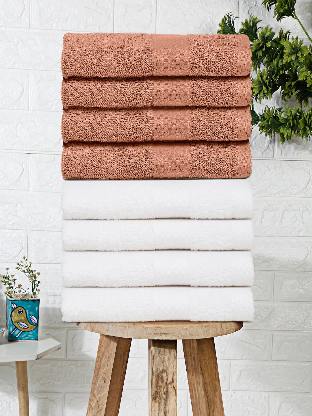 Terry Luxe Face Towels (Set of 8) - Ultra Soft, Lightweight, 550 GSM