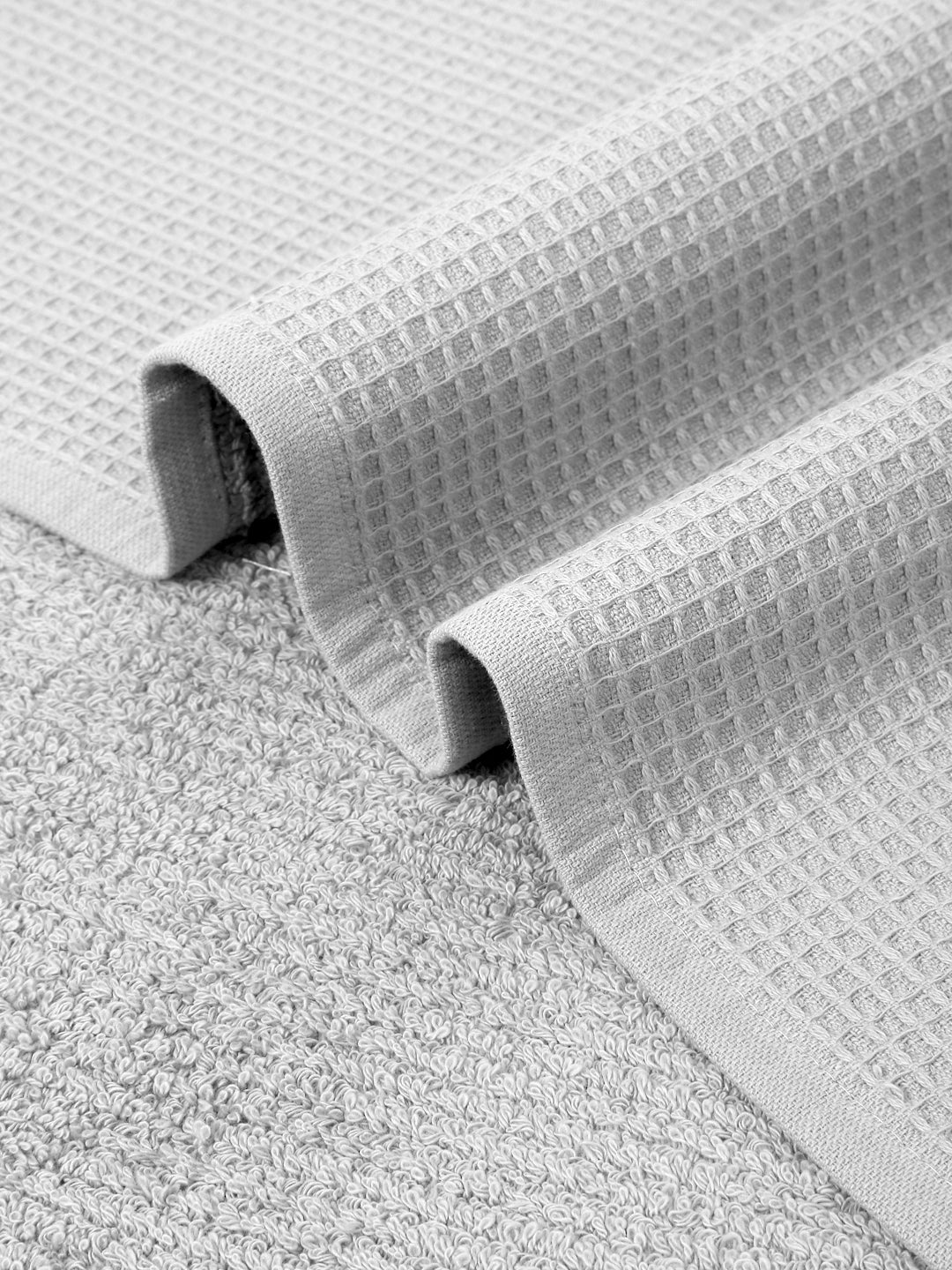 Waffle Comfort Towel Set (4 Pieces) - Soft, Quick Dry, 450 GSM