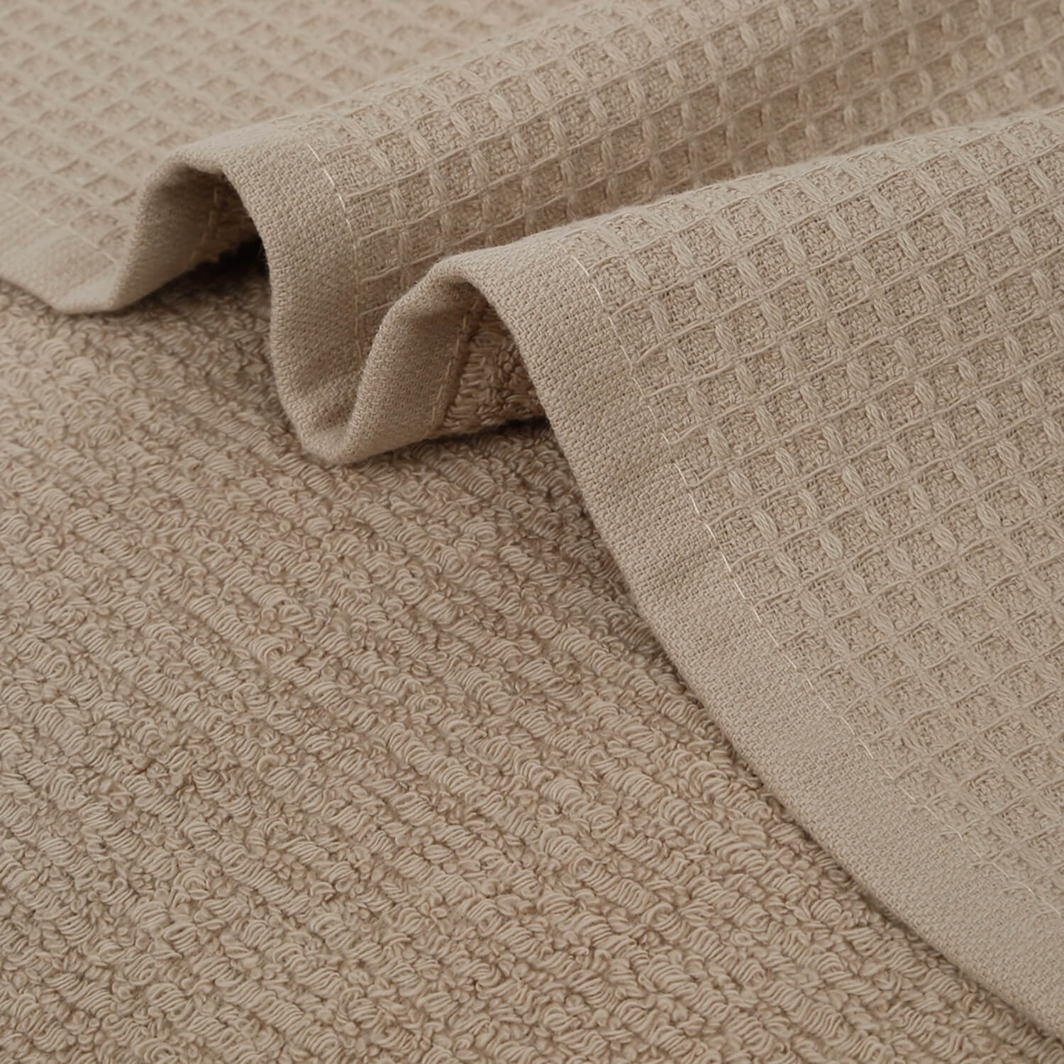 Waffle Comfort Towel Set (4 Pieces) - Soft, Quick Dry, 450 GSM