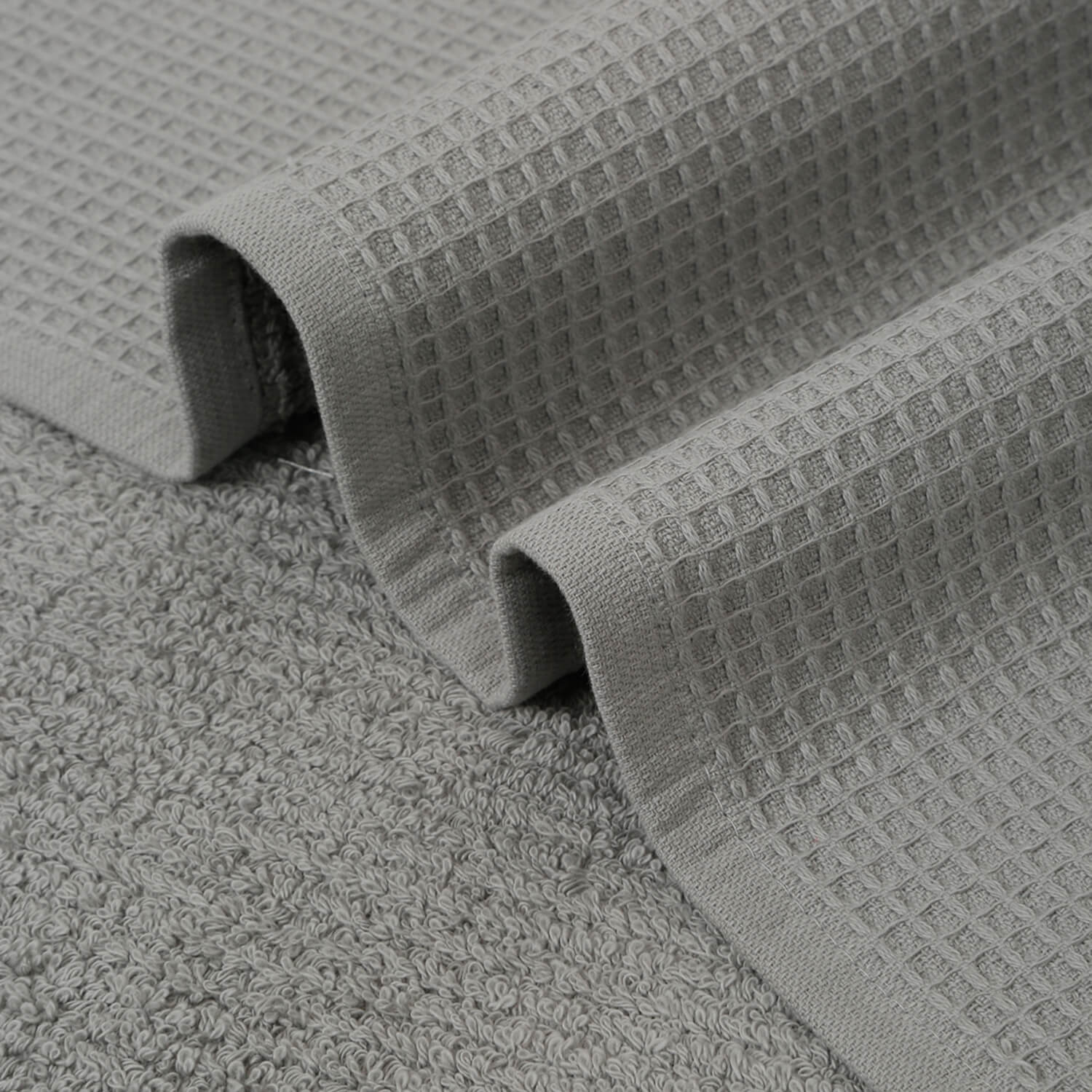 Waffle Comfort Towel Set (4 Pieces) - Soft, Quick Dry, 450 GSM