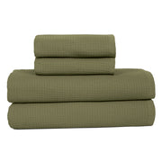 Waffle Comfort Towel Set (4 Pieces) - Soft, Quick Dry, 450 GSM