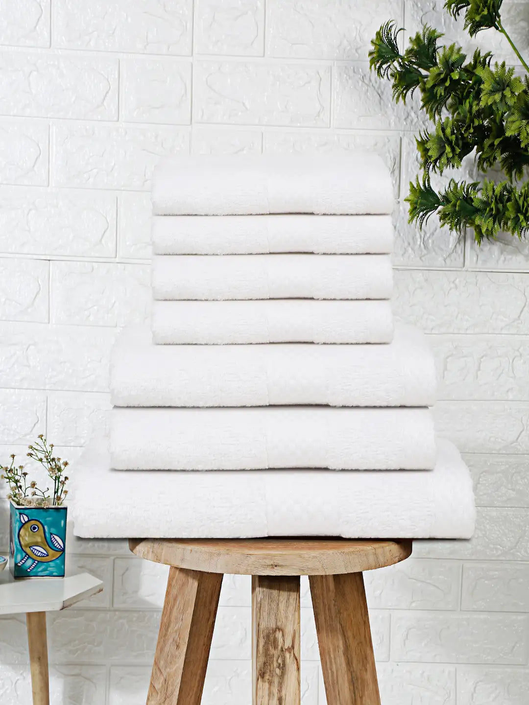 Terry Luxe Towels (Set of 7) - Soft, Quick Dry, 550 GSM