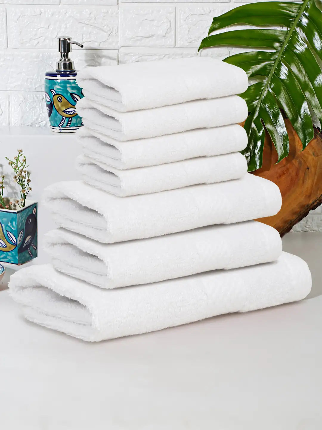 Terry Luxe Towels (Set of 7) - Soft, Quick Dry, 550 GSM