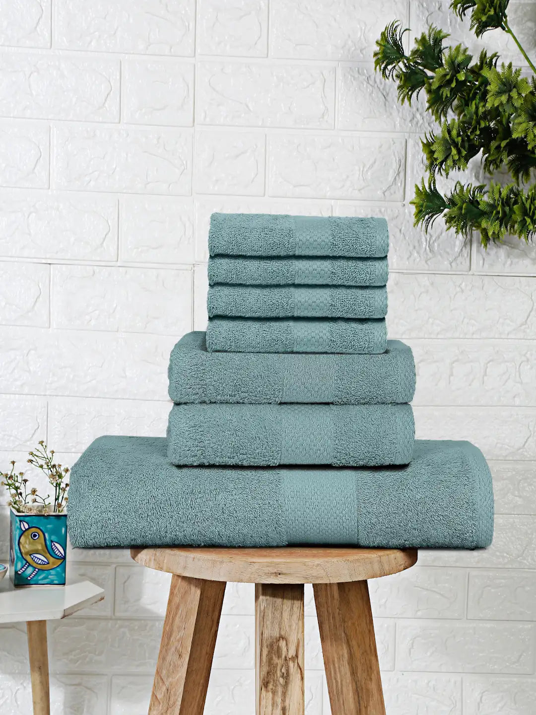 Terry Luxe Towels (Set of 7) - Soft, Quick Dry, 550 GSM
