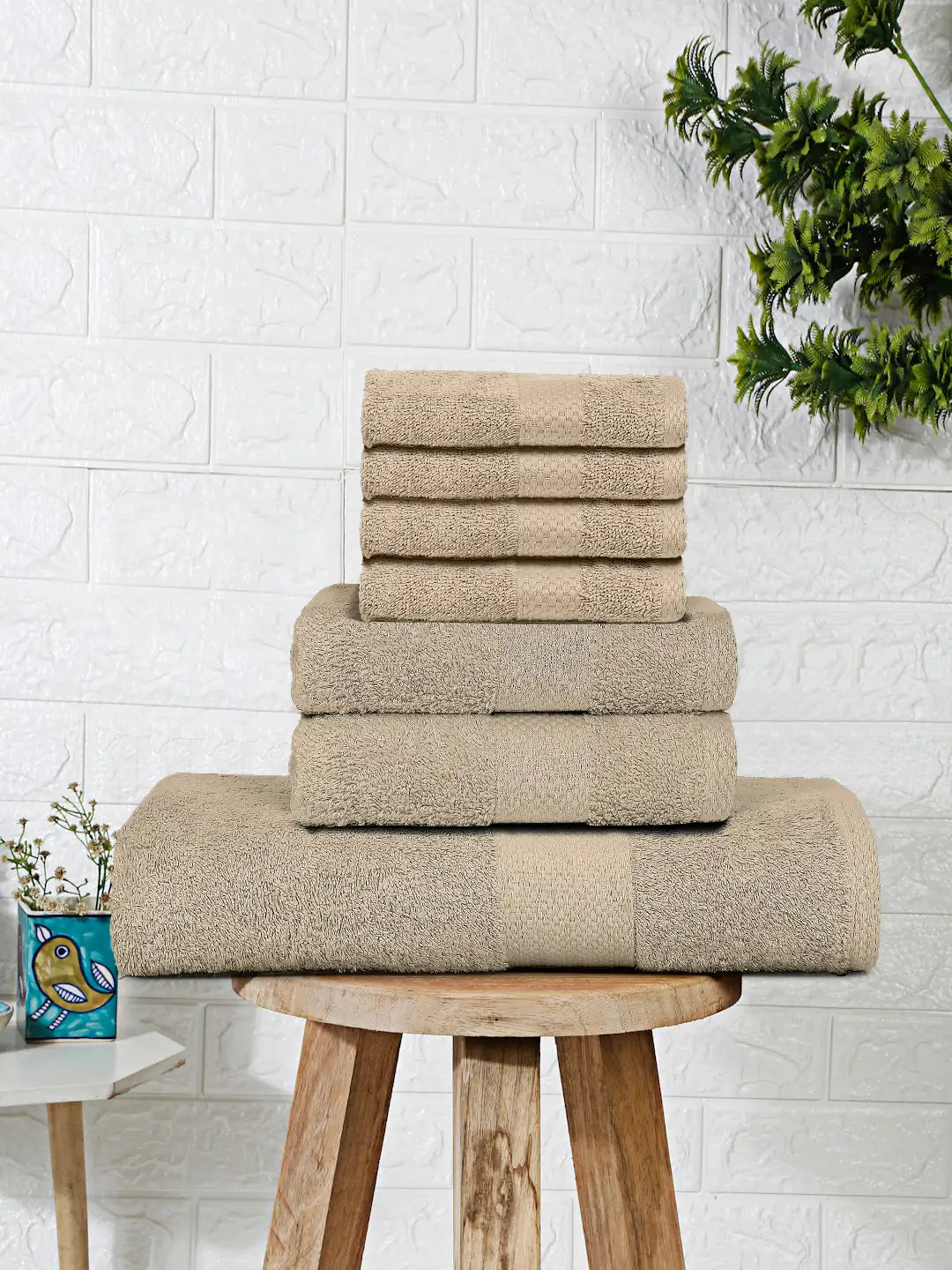 Terry Luxe Towels (Set of 7) - Soft, Quick Dry, 550 GSM