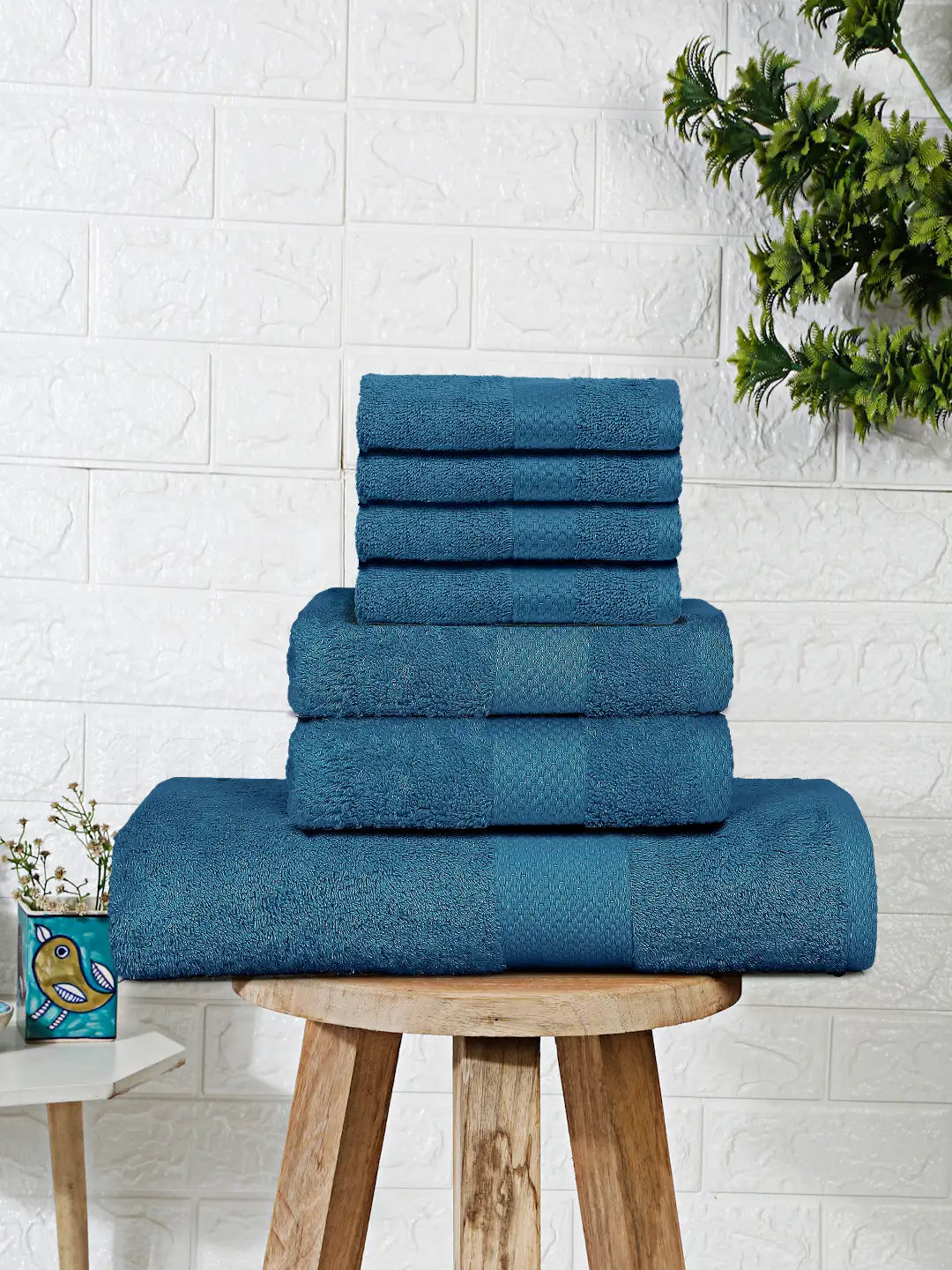 Terry Luxe Towels (Set of 7) - Soft, Quick Dry, 550 GSM