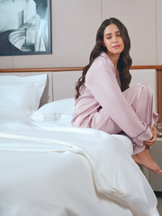 Pure Essence 100% Cotton Super King Bedsheet Set with 2 Pillow Covers - 1000TC, White