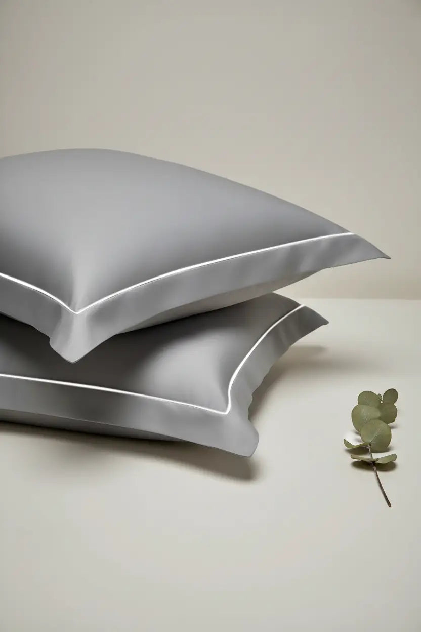 Serenity Solids Pillow Covers (Set of 2) - 100% Cotton, 250TC, Soft & Breathable