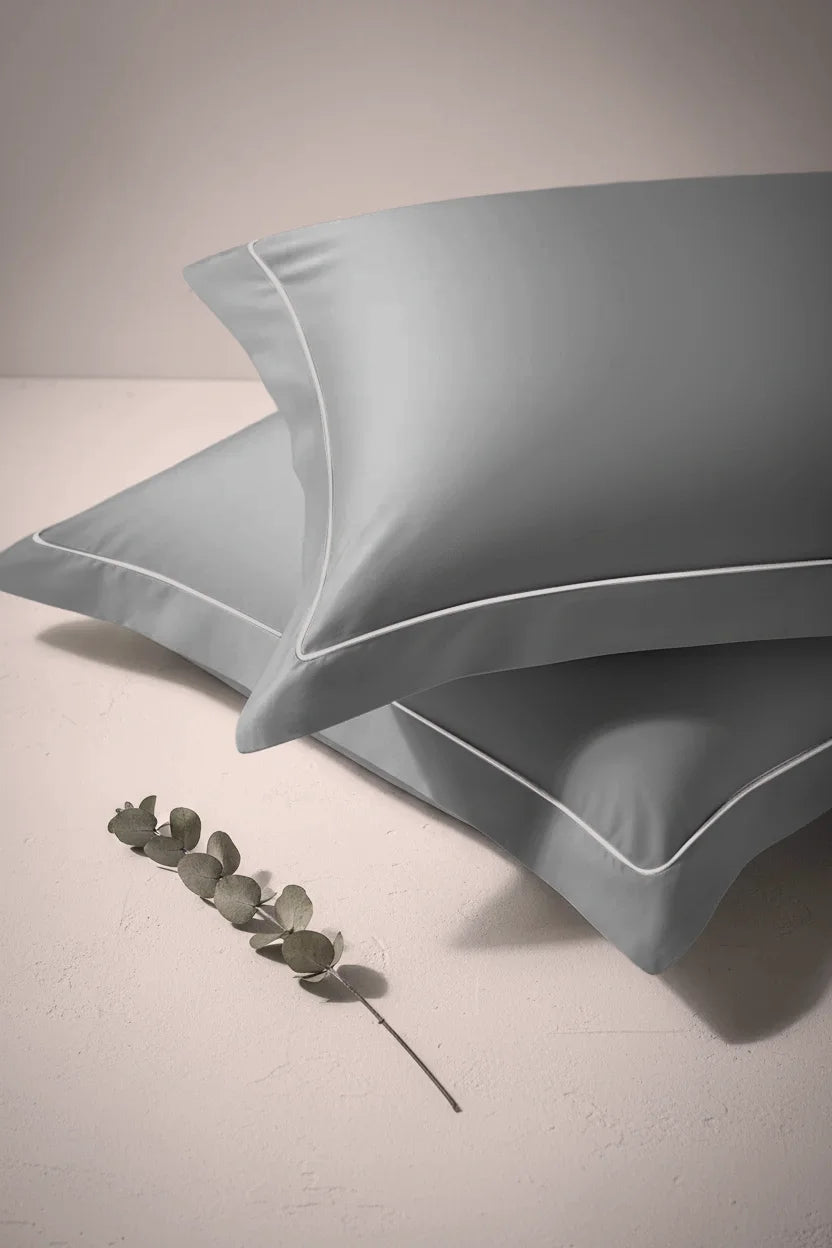 Serenity Solids Pillow Covers (Set of 2) - 100% Cotton, 250TC, Soft & Breathable